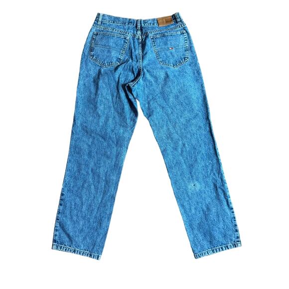 Tommy Hilfiger Vintage 90s Y2K USA Flag pocket straight leg high‎ rise jeans 10 - Picture 6 of 8